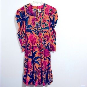 FARM Rio Multicolor Floral Long Sleeve Dress